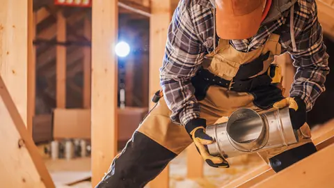 Raccordement d'une gaine de ventilation